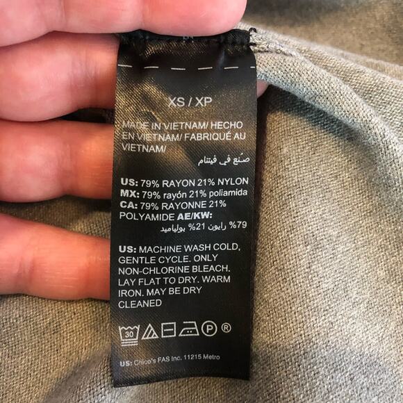 WHBM gray open front waist tie long cardigan sweater size Extra Small XS - Picture 9 of 15